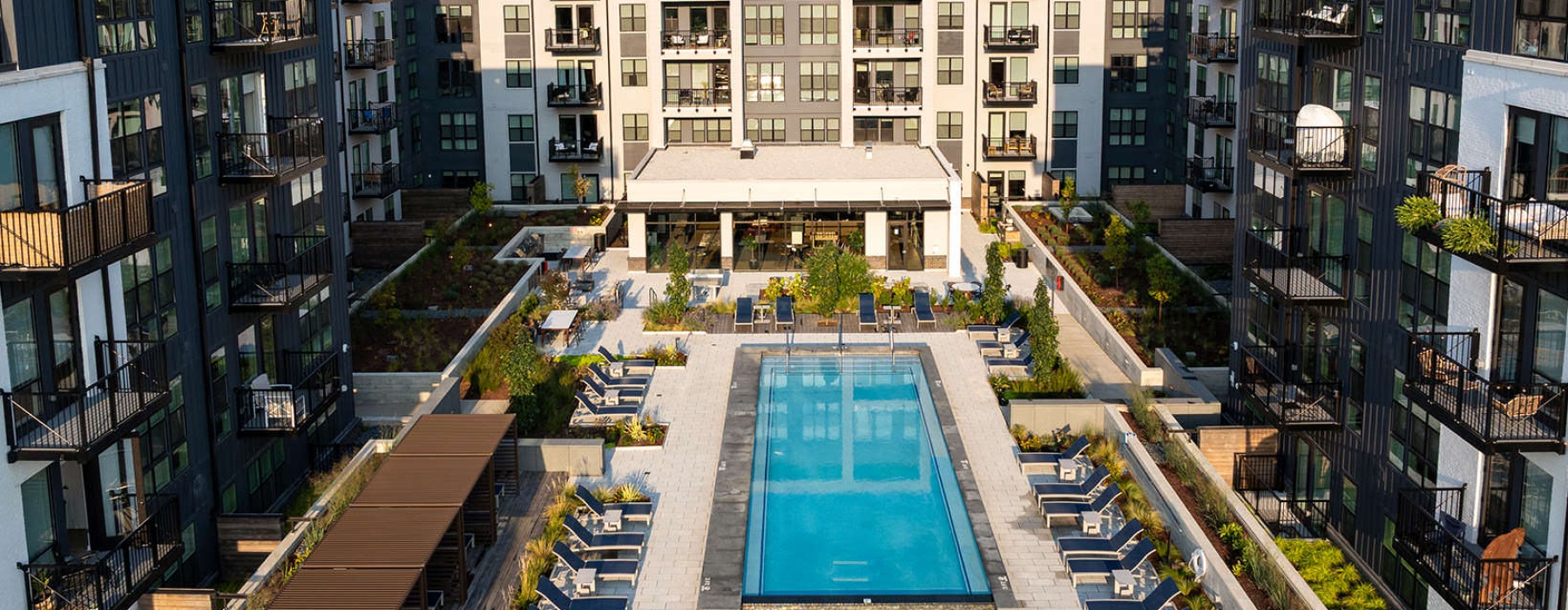 aerial pool shot