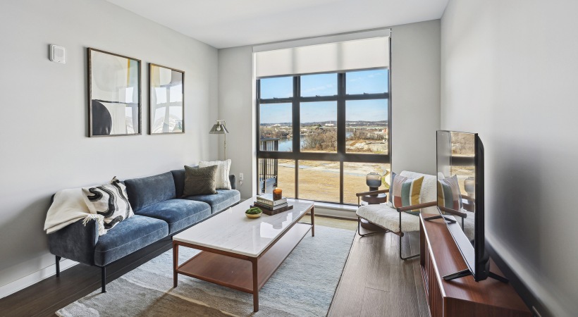 A new standard of living Open space living area with natural lighting