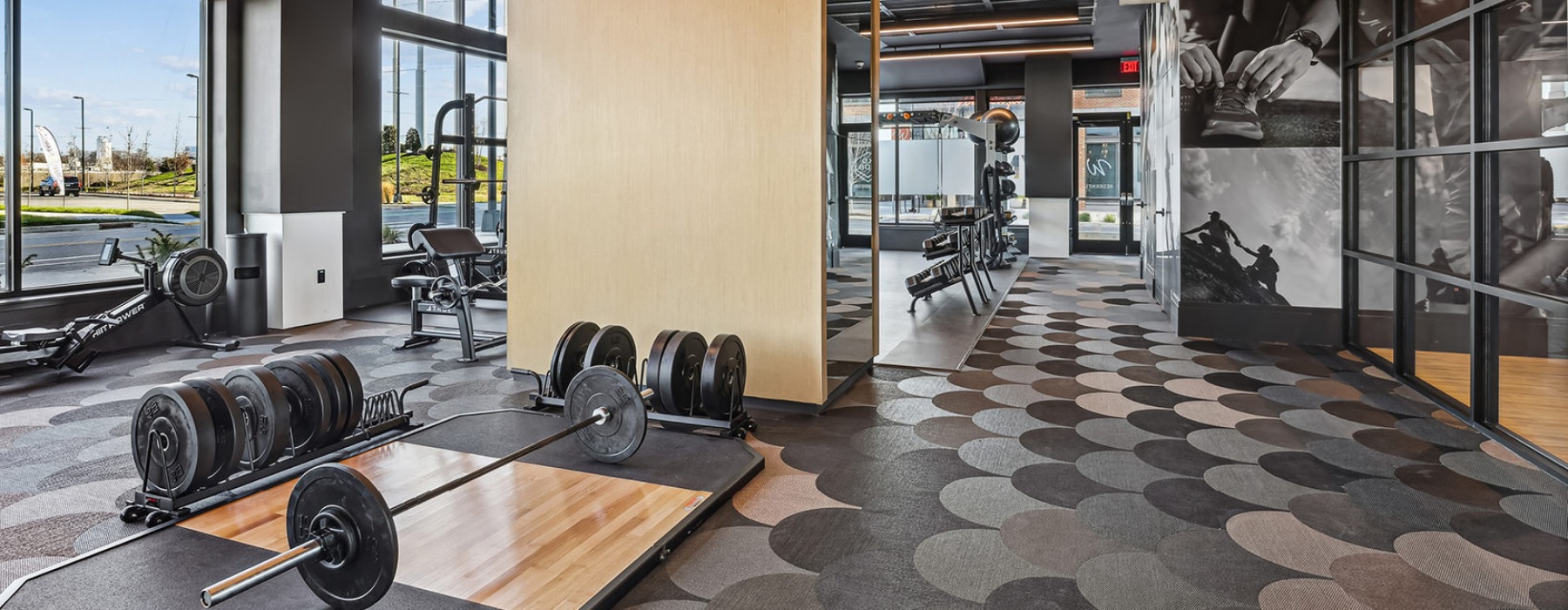 Open and well-lit fitness center